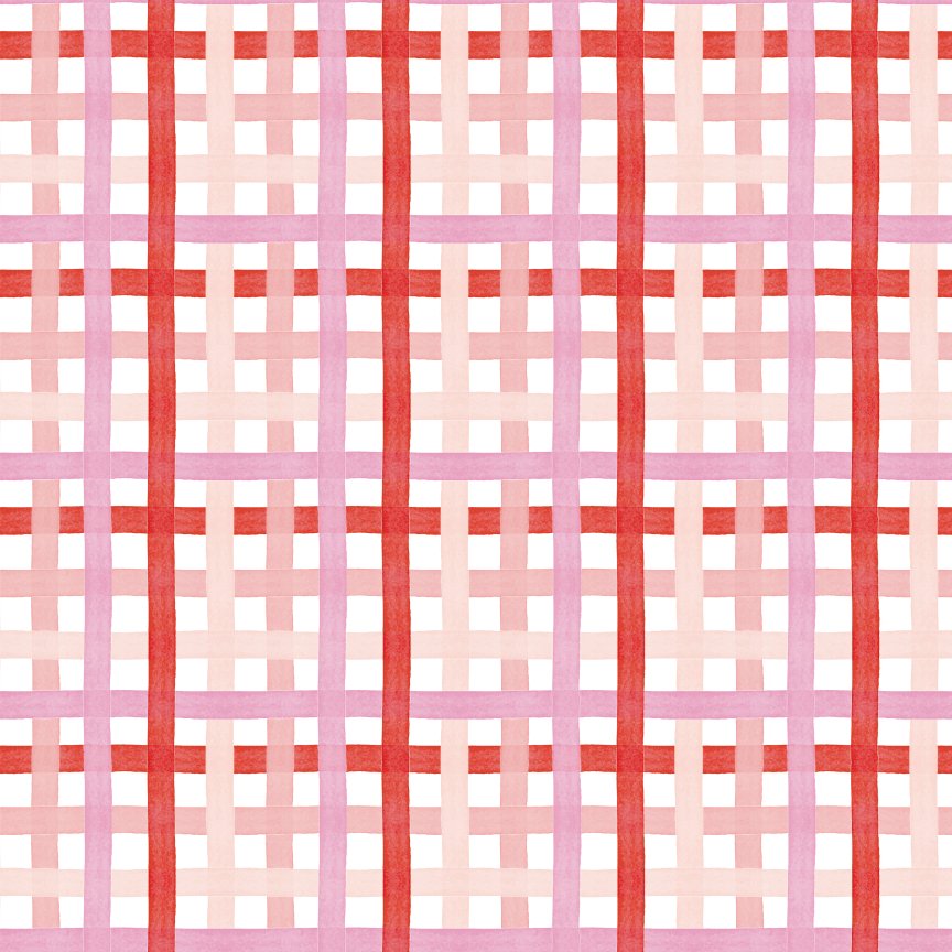 Valentine Hand Drawn Plaids Pattern Acrylic Sheets - CMB Pattern Acrylic